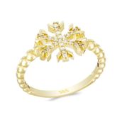 Tuğrul Altın T059763 Altın Kar Tanesi Taşlı Yüzük