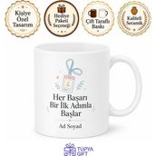 Tupya Gift Yeni Işe Giren Ilk Maaş Heyecanına Yaka Kartı Ofis Masası Kupa Bardak Hediye - Adet - Beyaz