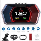 Turbo basıncı Yağ basıncı hız göstergeli harici digital hayalet gösterge ekran GPS+ODB bağlantılı