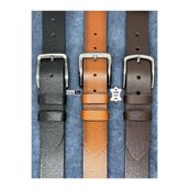 Türker DERİ 3'lü Avantajlı Set %100 Hakiki Deri Erkek Kot Kemeri 4cm Manda Derisi Düz