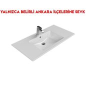 Turkuaz 050500-U 101x51 cm Cerastlye İbiza Etajerli Lavabo