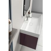 Turkuaz Cerastyle Sharp 80 cm Etajerli Lavabo