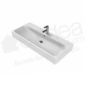 Turkuaz Pinto Etajerli 100 cm Lavabo