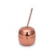 Turna Bakır TURNA0485-1 250 ml Apple Cocktail Kırmızı Düz Pipetli Bardak