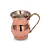 Turna Bakır TURNA0496-1 100 ml Kırmızı Düz Mini Zemzem Maşrapa