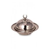 Turna Bakır TURNA5852-2 9 cm Saka Nikel El Dövme Yuvarlak Lokumluk
