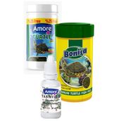 Turtle Green Sticks 125 250 ml Bonisa Su Kaplumbağası Yemi Ve Vitamini 3lü Set