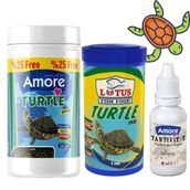 Turtle Green Sticks 125 Ml, Lotus 100 Ml Su Kaplumbağası Yemi, Multivitamin