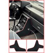 TUSBA MARKET Renault Broadway R9/11 Spring Fairway Flash Torpido Orta Konsol Koruma Kırmızı Yan Kaplama Halısı