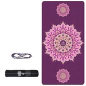 Tusi 009 Kilim Desenli Mor Yoga Matı ve Pilates Minderi