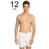 Tutku ELF568T0110CCM12 Beyaz 12 li Paket Penye Paçalı Erkek Külot