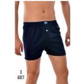 Tutku ELF568T0117CCM Lacivert Penye Düğmeli Erkek Boxer