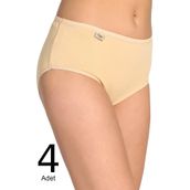 Tutku ELF568T0924CCM4 Ten 4 lü Paket Likralı Bato Kadın Külot