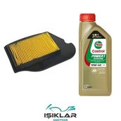 Tvs Jüpiter 110 Castrol Yağ Ve Hava Filtre Bakım Seti Bs0015