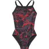 TYR Durafast Elite® DF Kız Çocuk Mayosu - Synapse (Kırmızı)