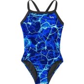 TYR Durafast Elite® DF Kız Çocuk Mayosu - Synapse (Mavi)