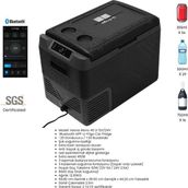 U-Frigo Oto Buzdolabı Vesna Mono 40LT 12V/24V Kompresörlü Taşınabilir Model - 40 lt - Siyah