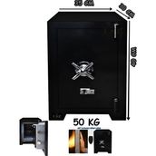 U.S.F Ev ve Ofis Tipi Çelik Para Kasası 40 cm 50 kg Siyah