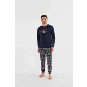 U.s Polo Assn 18634 Erkek Yuvarlak Yaka Uzun Kollu Pijama Takımı