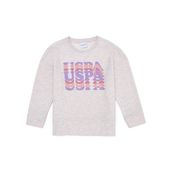 U.S. Polo Assn. 50253326-VR156 Bej Melanj Kız Çocuk Sweatshirt