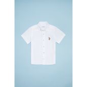 U.S. Polo Assn. 50262967-VR013 Basic Kısa Kollu Beyaz Erkek Çocuk Gömlek