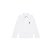 U.S. Polo Assn. 50263107-VR013 Basic Uzun Kollu Beyaz Erkek Çocuk Gömlek