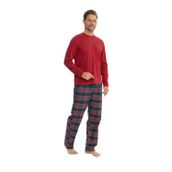 U.S. Polo Assn. Erkek Ekoseli Pijama Takım, Cep Detaylı