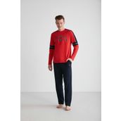 U.S. Polo Assn. - Erkek Kırmızı Yuvarlak Yaka Pijama Takımı 18727