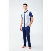 U.S. Polo Assn. Erkek Lacivert Boydan Patlı Pijama Takımı