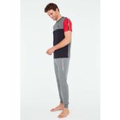 U.S. Polo Assn. - Erkek Lacivert Yuvarlak Yaka Pijama Takımı