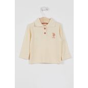 U.S. Polo Assn. Lisanslı Classic Fildişi Bebek Uzun Kol Yakalı Sweatshirt