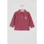 U.S. Polo Assn. Lisanslı Classic Gül Kurusu Bebek Uzun Kol Yakalı Sweatshirt