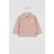 U.S. Polo Assn. Lisanslı Classic Pudra Bebek Uzun Kol Yakalı Sweatshirt