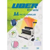 Uber A4 100 Adet Şeffaf PVC Cilt Kapakları