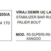 Üçel 10205A Renault Clio Viraj Demir Uç Lastiği