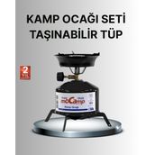 Ucuz Tekno Kompakt Kamp Ocağı Seti Gaz Tüplü Ayarlanabilir Alevli 400G Hafif Tasarım