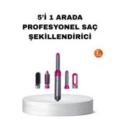 Ucuztekno tekno 5’i 1 Arada Saç Şekillendirme Seti Negatif İyon Teknolojili ve Hızlı Kurutmalı 2026