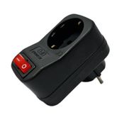 Ufo Siyah 3500 W 16 A Tekli Akım Korumalı Anahtarlı Priz