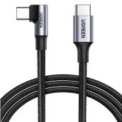 Ugreen 1 m Type-c To Type-c 100w 5a Örgülü 90 Derece Şarj Kablosu