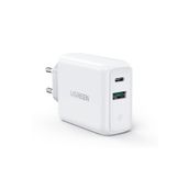 Ugreen 38W Çift Portlu USB-A ve Type-C PD QC Beyaz Hızlı Şarj Cihazı