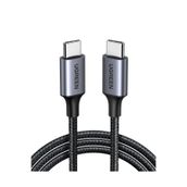 Ugreen 50152 60W 3A QC PD Örgülü 2 mt Siyah USB-C Hızlı Şarj Kablosu