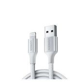 Ugreen Beyaz 2 m Lightning İphone Örgülü Data Ve Şarj Kablosu