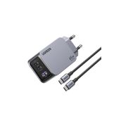 Ugreen Nexode Pro 65W Gan Uzay Grisi Type-C QC PD 2xUSB-C 1xUSB-A Hızlı Şarj Cihazı