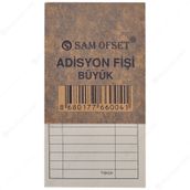 UK 50 YP 9x16.5 cm Adisyon Fişi