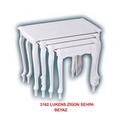 Ülgüdür E-3162 Lukens Beyaz Zigon Sehpa