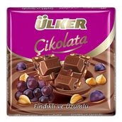 Ülker 65 gr Fındıklı Üzümlü Kare Çikolata (6 adet)