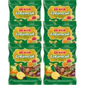 Ülker Lokumcuk Karışık Meyveli Yumuşak Şeker 350 Gr x6 Adet Karışık Aroma ile Lezzetli - 2,1 kg