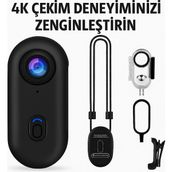 Ultra Kompakt 4K Aksiyon Kamerası – Su Geçirmez, Yüksek Çözünürlüklü Kayıt Ultra Hd Mini Kamera - Siyah