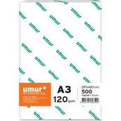 Umur A3 Gramajlı 120gr 1 Paket 500 Sayfa Fotokopi Kağıdı