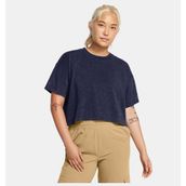 Under Armour 1389153-410 W Varsity Crop HW SS Mavi Antrenman Kadın T-Shirt